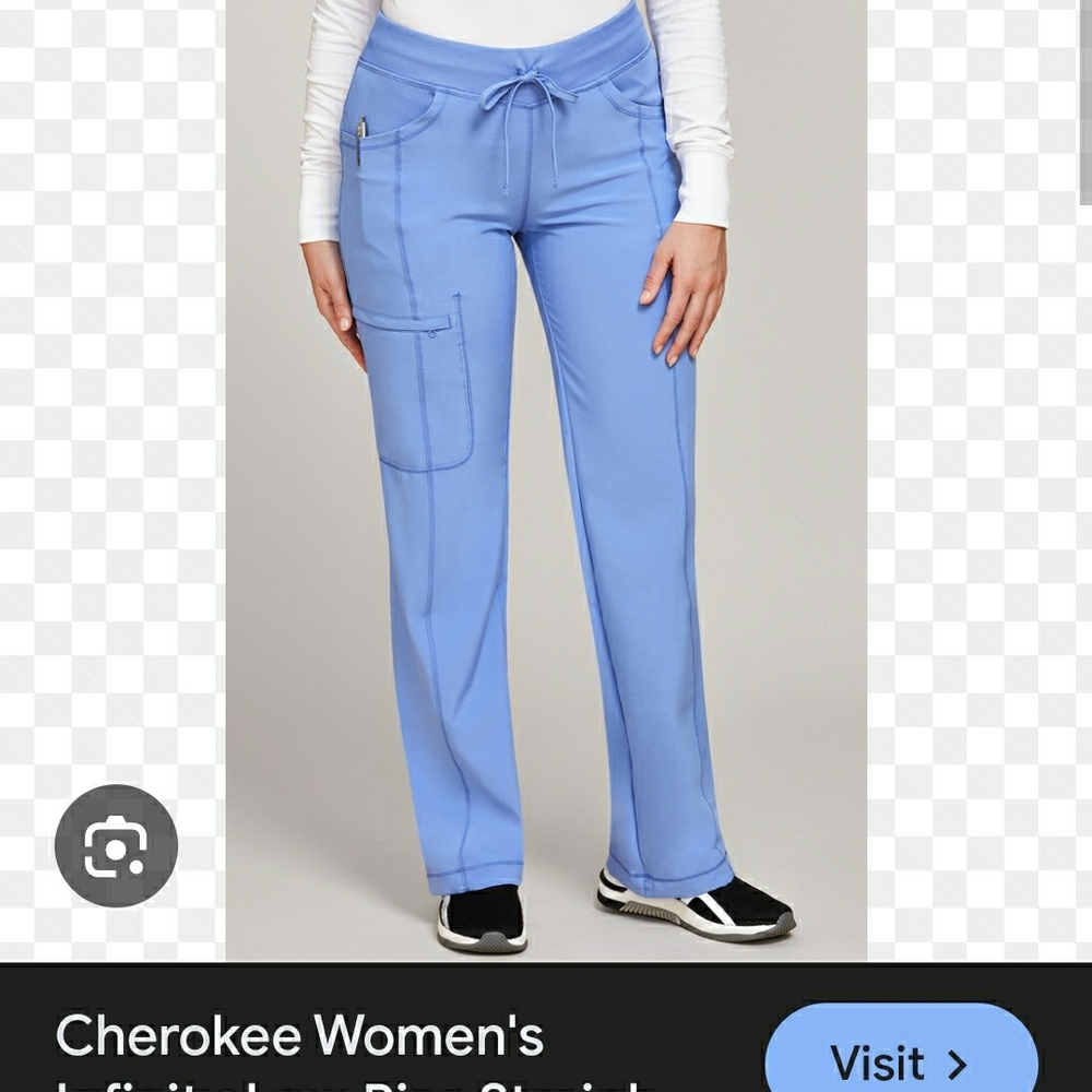 Cherokee Women's Sky Blue Straight Leg Pants